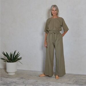 Esby Reversible Duffy Jumpsuit Cactus Sage Green